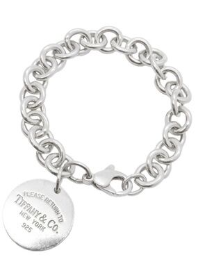 Authentic Tiffany & Co. 925 Return to Tiffany Round Tag Bracelet Original Design
